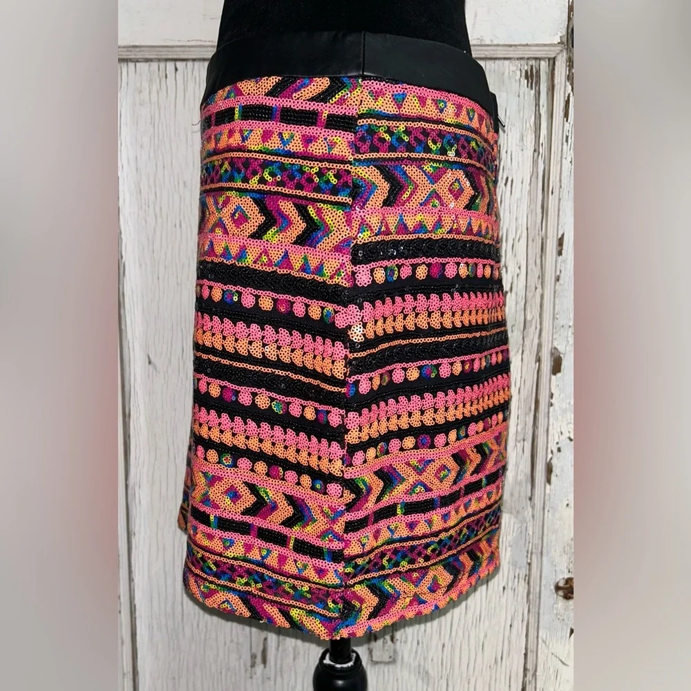 Sequin‎ mini skirt Forever 21, Vintage Multi colors of  sequin